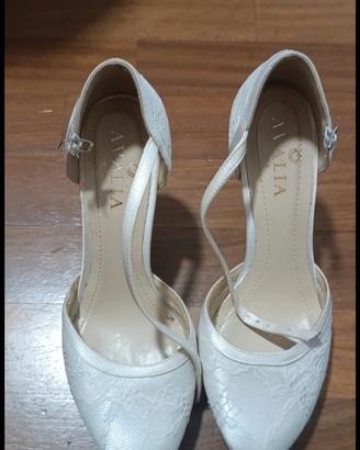 Scarpe matrimonio Avalia color avorio