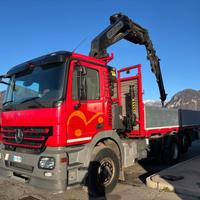 MERCEDES-BENZ 2544 3 assi gru + cassone fisso