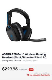 ASTRO A20 Gen 1 Wireless Gaming Headset