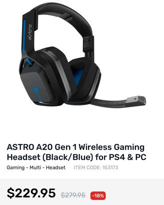 ASTRO A20 Gen 1 Wireless Gaming Headset