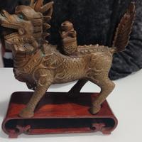 Drago cinese in bronzo