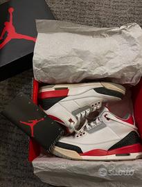Jordan 3 fire red 2013 con scatola - taglia 42