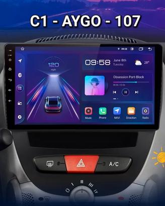 RADIO ANDROID C1 AYGO 107 CITROEN TOYOTA PEUGEOT 