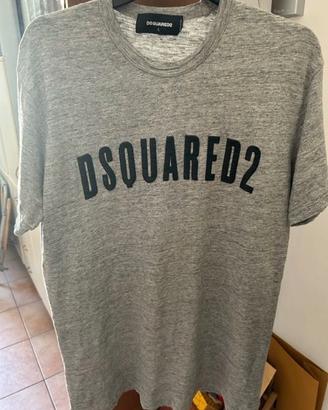 T-shirt Dsquared tg.L originale colore grigio