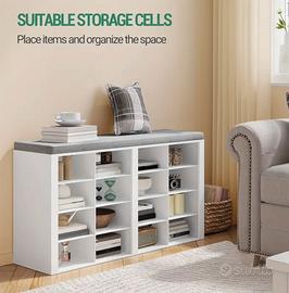 Scarpiera in legno bianca nuova imballata