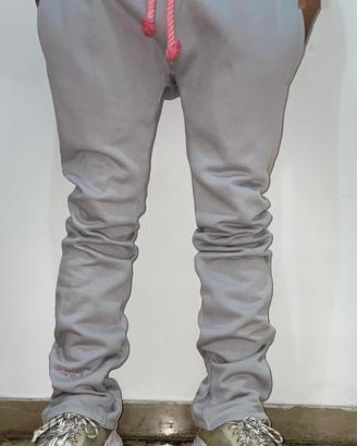 Pantaloni Tuta Synaworld Grigio e Rosa