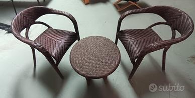 Sedie da esterno in rattan