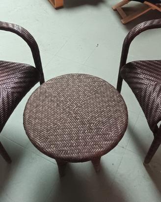 Sedie da esterno in rattan
