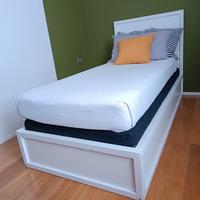 Letto Ikea bianco con materasso 90x200