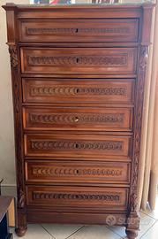 Settimino cassettone in stile liberty inizio 900