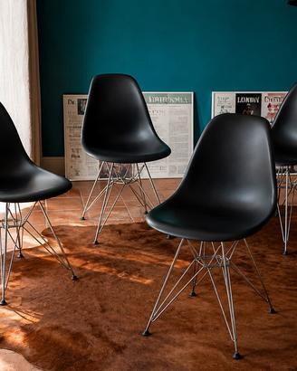 4 Sedie DSR Eames Style nere