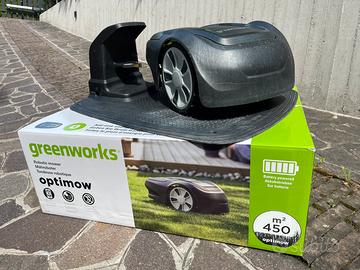 Robot Rasaerba Greenworks Optimow 4 450 mq