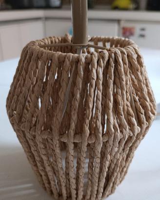 Lampada vimini beige nuova