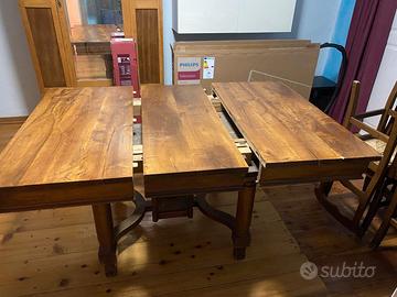 TAVOLO IN NOCE CON SEDIE