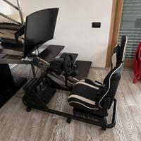 simulatore logitech + monitor + postazione