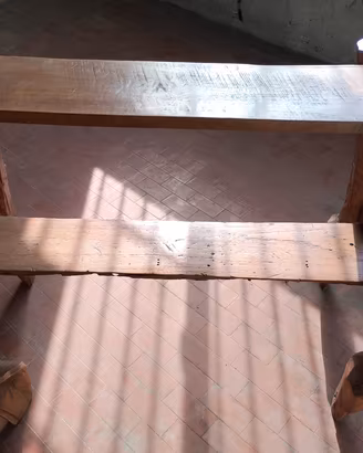 Mobile etnico in legno teak a 4 gambe stretto