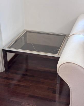 Tavolino Vetro e Metallo