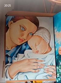 Un quadro madonna con bambino 