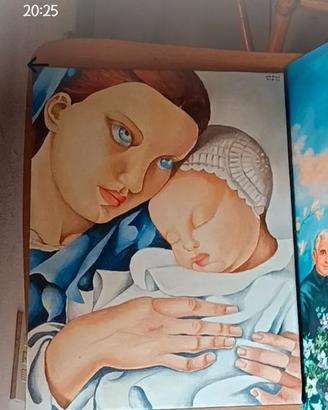 Un quadro madonna con bambino 