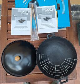 Set Wok Shaolin in ghisa Eva Collection 30cm