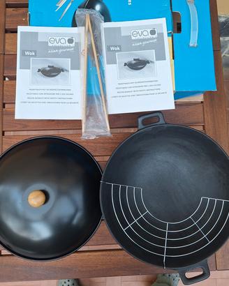 Set Wok Shaolin in ghisa Eva Collection 30cm