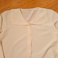 Camicia donna in seta colore panna