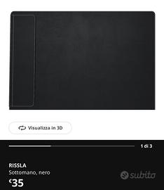 Sottomano nero IKEA RISSLA – come nuovo