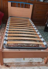 NUOVISSIMO letto singolo con rete doghe in legno 