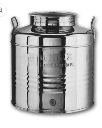 Contenitore olio in acciaio inox