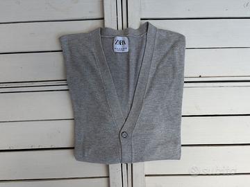 Maglia Cardigan Uomo Zara Tg. M Grigio