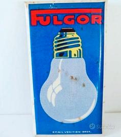 Insegna Smaltata Fulgor anni 40/50