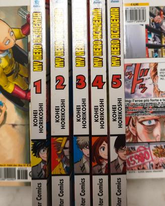 My Hero Academia manga da 1 a 5