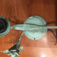 Applique portalampada in ferro anticato vintage