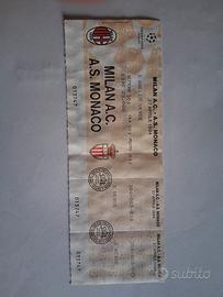 Biglietto Ticket MILAN / MONACO 1994  Champions 