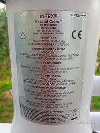 Pompa Intex Crystal Clear 638R + n. 2 filtri
