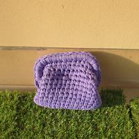 Pochette viola ricamata