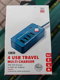 Caricatore USB Multiplo 18W con 4 Porte USB