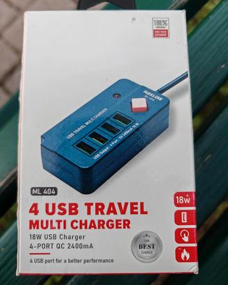 Caricatore USB Multiplo 18W con 4 Porte USB