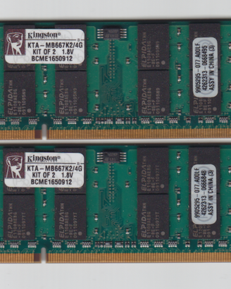 Lotto RAM Kingston per Apple MAC