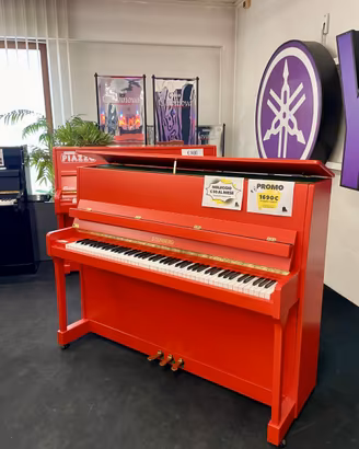 PIANOFORTE VERTICALE W.STEINBERGER ROSSO
