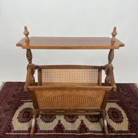 Tavolino porta riviste vintage anni 70 in legno