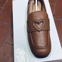 Mocassini Love Moschino Pelle Marrone Cuoio