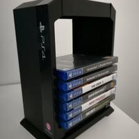 Porta cd e 6 giochi ps4