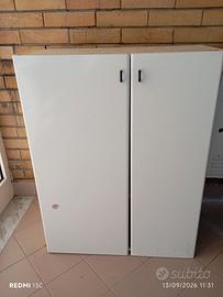 mobiletto legno bianco 3 piani
