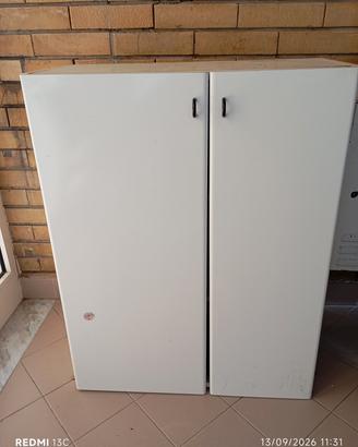 mobiletto legno bianco 3 piani