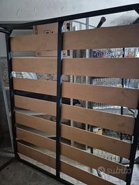 Rete matrimoniale con doghe in legno