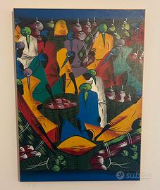quadro arte naif Haiti D. Bertrand