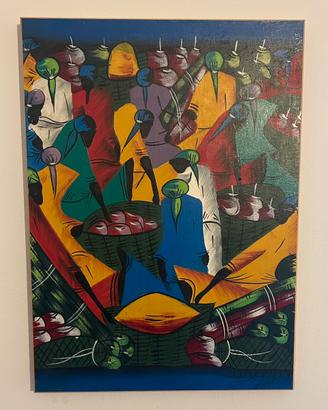 quadro arte naif Haiti D. Bertrand