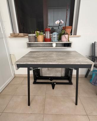 Tavolo consolle ripiegabile e allungabile