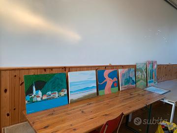 Stock quadri opere olio su tela Inzani e altri